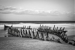 Wreck of the 'SS Dicky' on Dicky Beach, Caloundra, Queensland