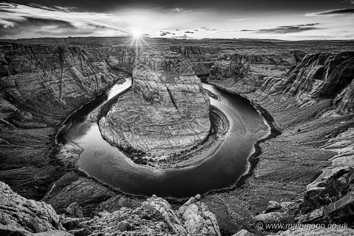 Sunset at Horseshoe Bend, Glen Canyon, Arizona